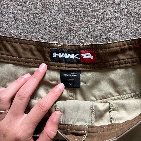 Vintage Y2K Tony Hawk Skateboarding Cargo Shorts Khaki Men’s 30 Retro Streetwear - Picture 4 of 15